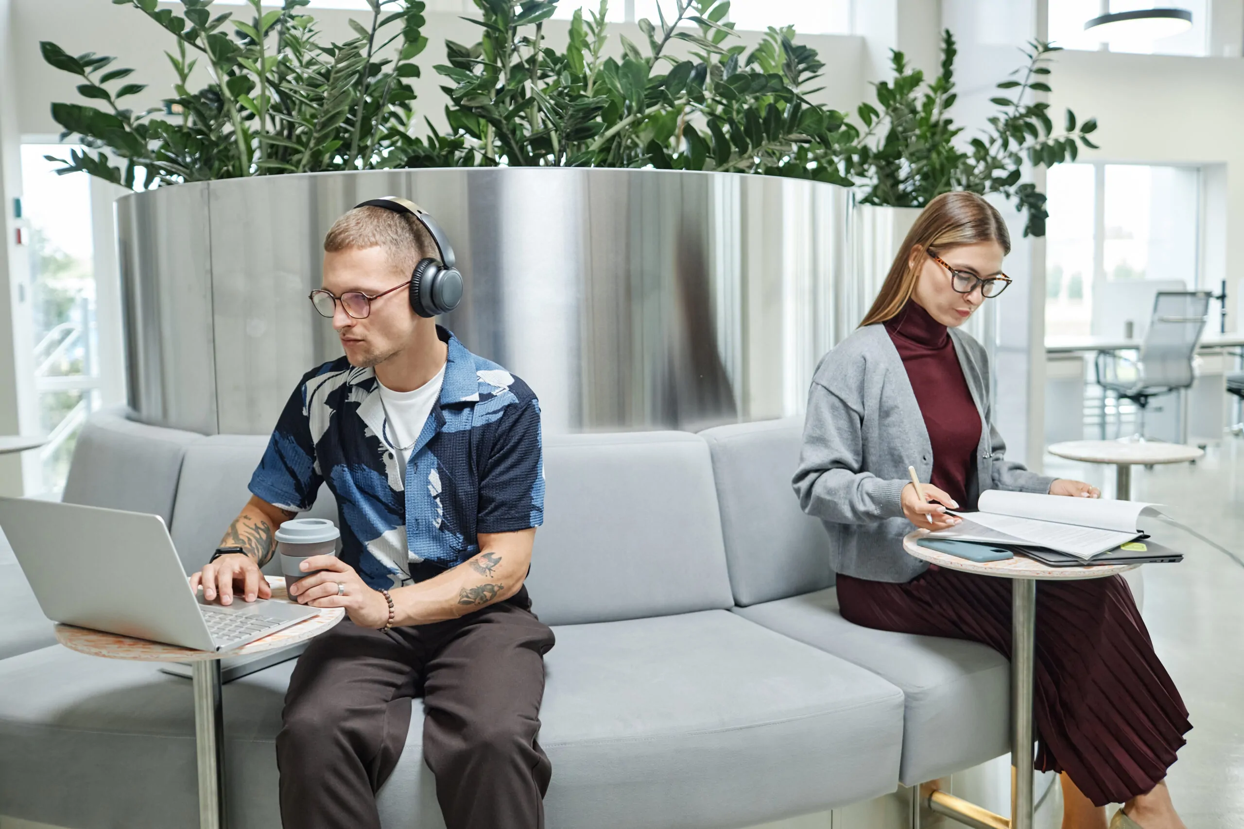 male freelancer using laptop while working with bu 2024 11 22 03 43 08 utc