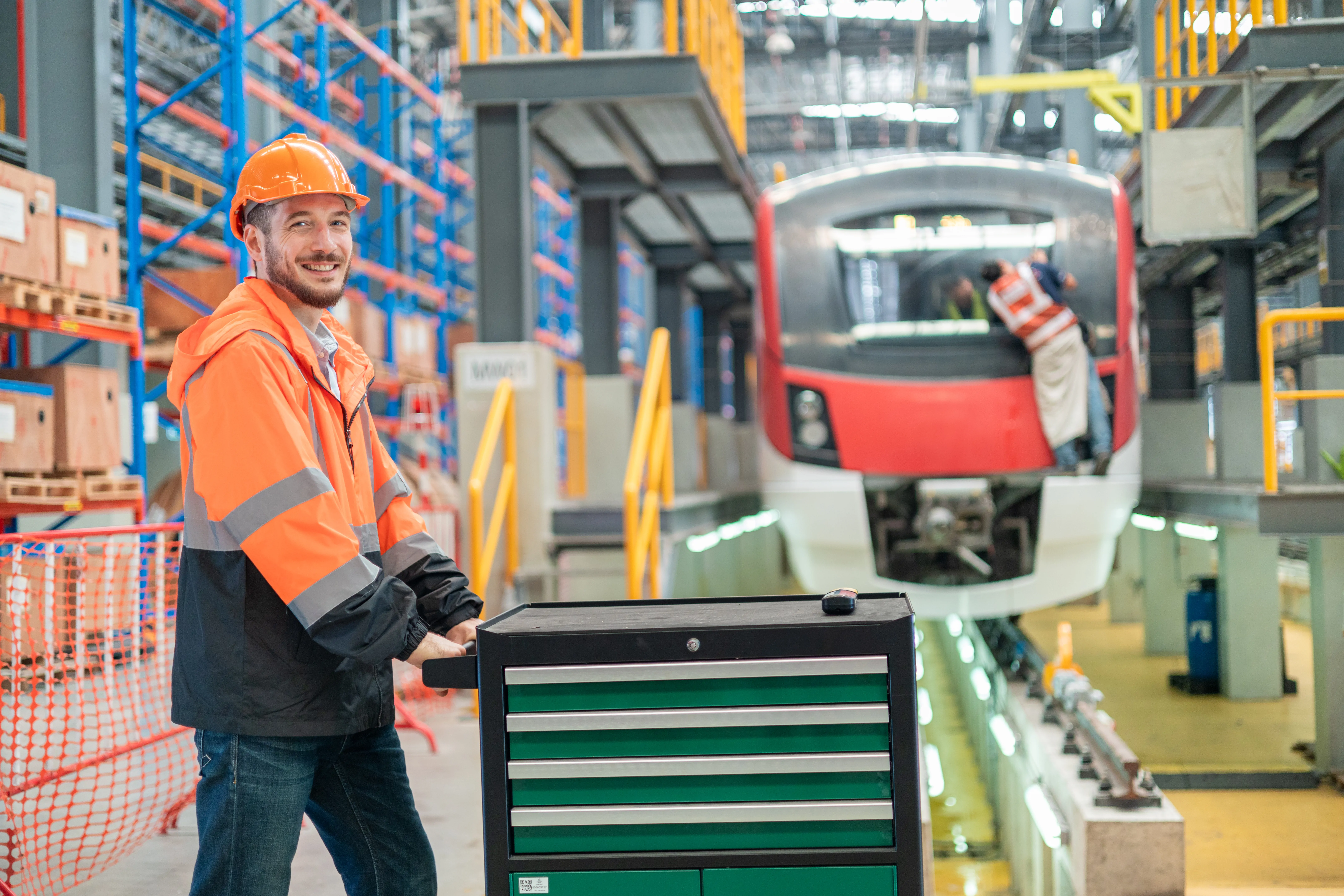 railway worker with toolbox in train depot 2025 03 05 16 03 15 utc