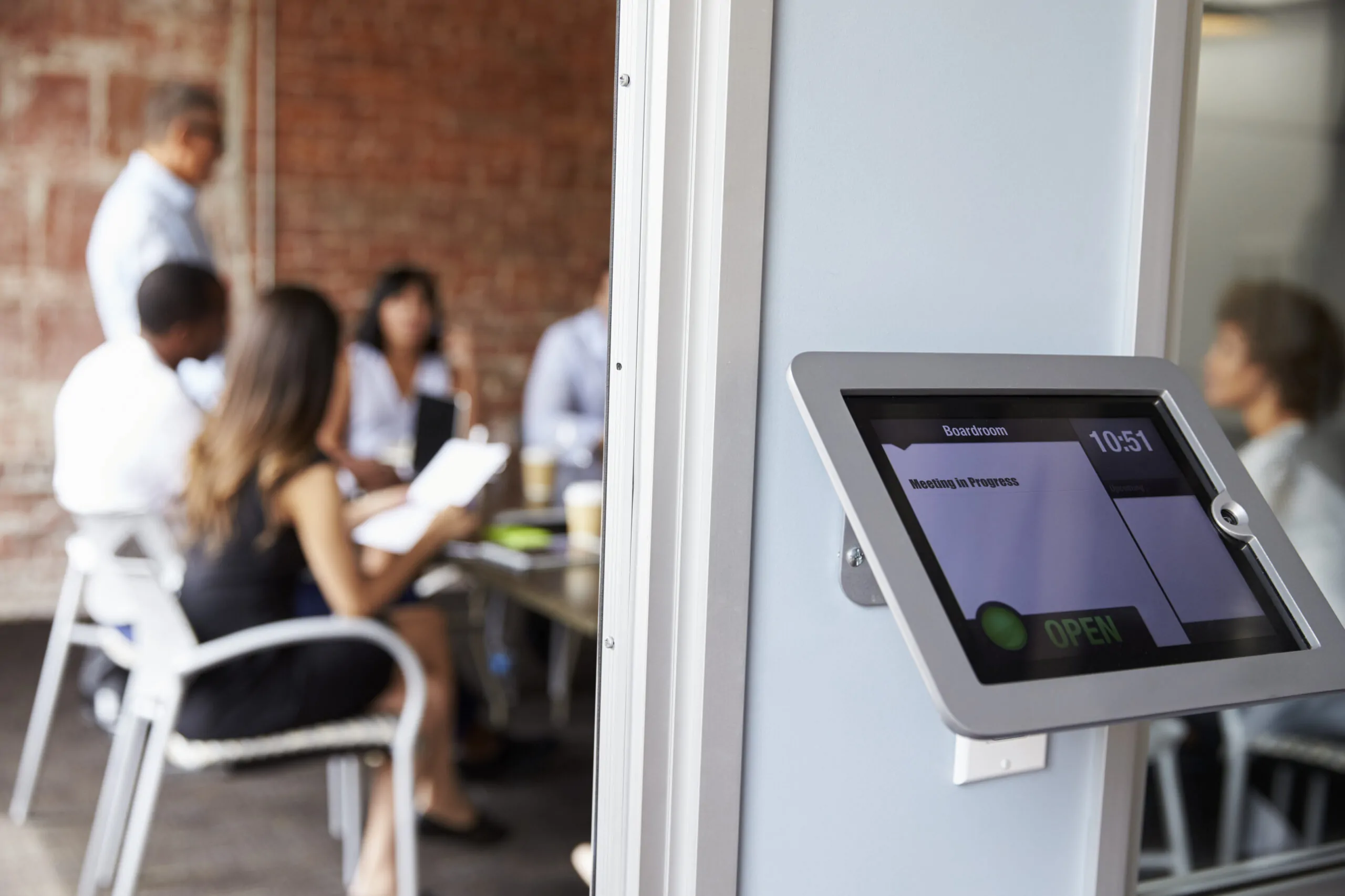 screen of digital tablet booking system outside mo 2024 10 19 18 41 04 utc